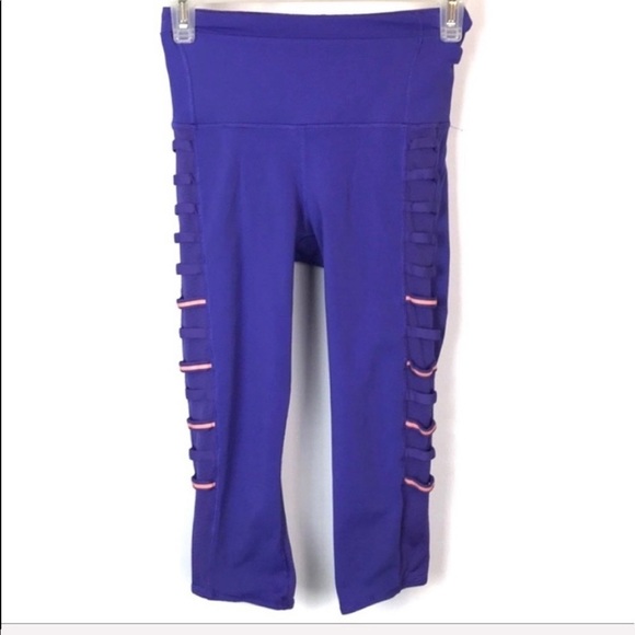 Lululemon Breezy Mesh Crop Leggings Size 2 - Picture 1 of 7